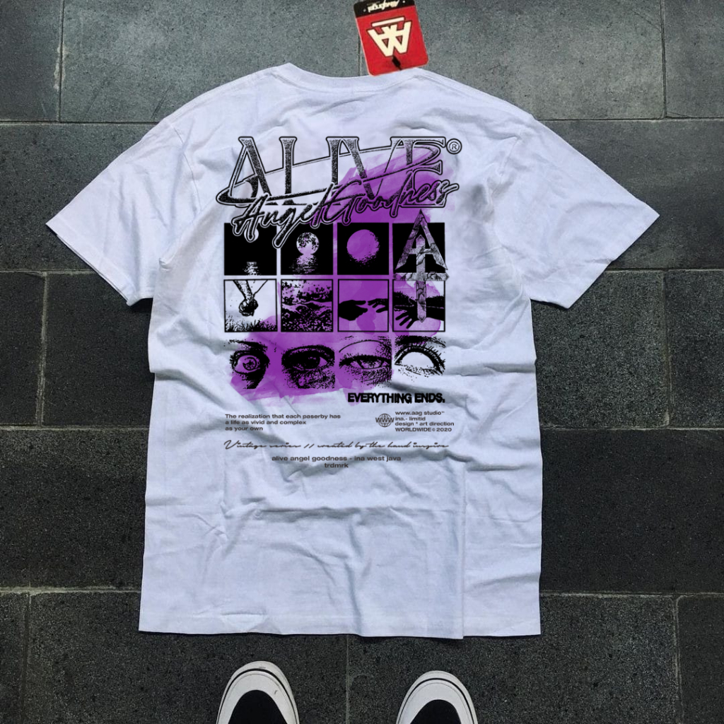 Kaos Putih Original Distro Premium / Baju Distro Lengan Pendek Terbaru / T-shirt Atasan Cowok Cewek 