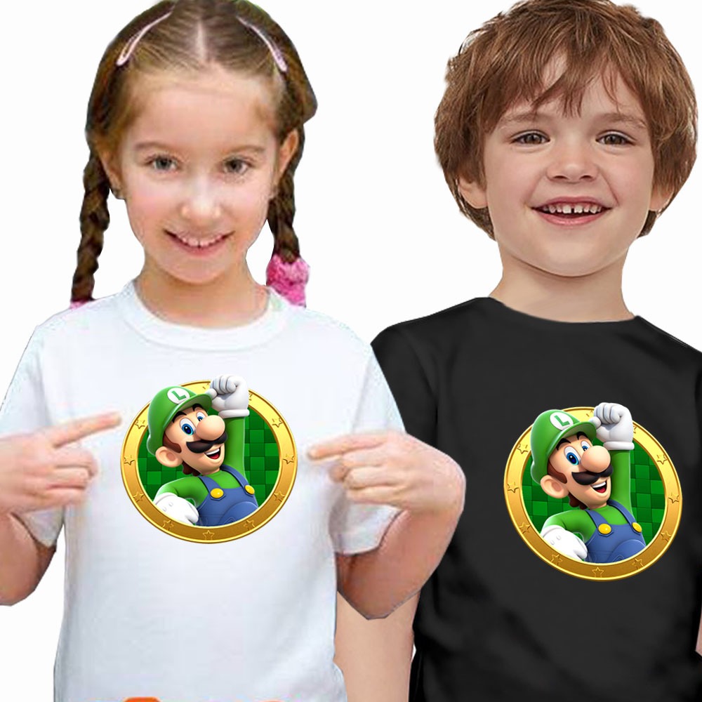 Kaos Unisex Anak Mario Bross Green