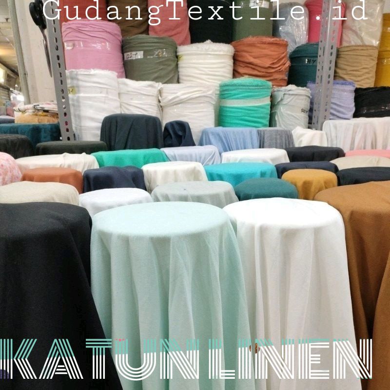 Kain katun Linen 100%cotton by GudangTextile