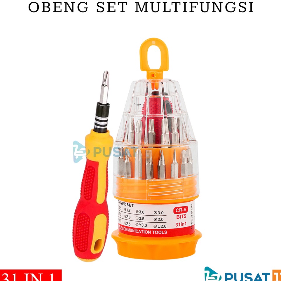 Promo besar PUSAT17 OBENG SET 31 IN 1 MULTIFUNGSI  OBENG SET MAGNETIC 31PCS  OBENG HANDPHONE  OBENG 