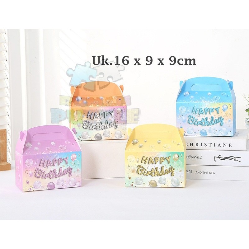 

Box Kue Ulang Tahun / Box Hampers Motif Happy Birthday / Box snack / Box Souvenir