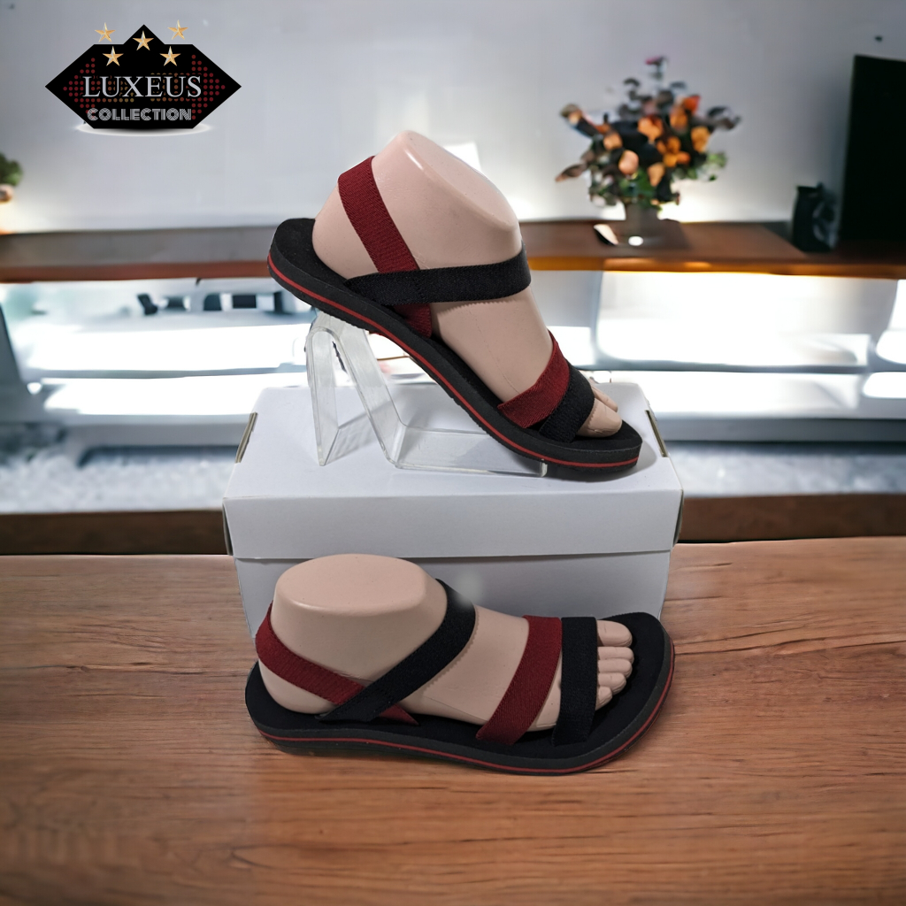 LUXEUS Sandal Gunung Wanita / Sandal Gunung Wanita Elastis / Sandal Wanita Karet / Sandal Wanita