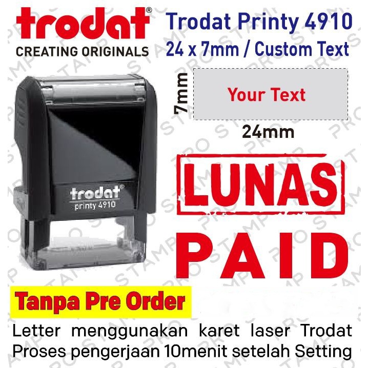 

Stempel Trodat 4910 + LETTER