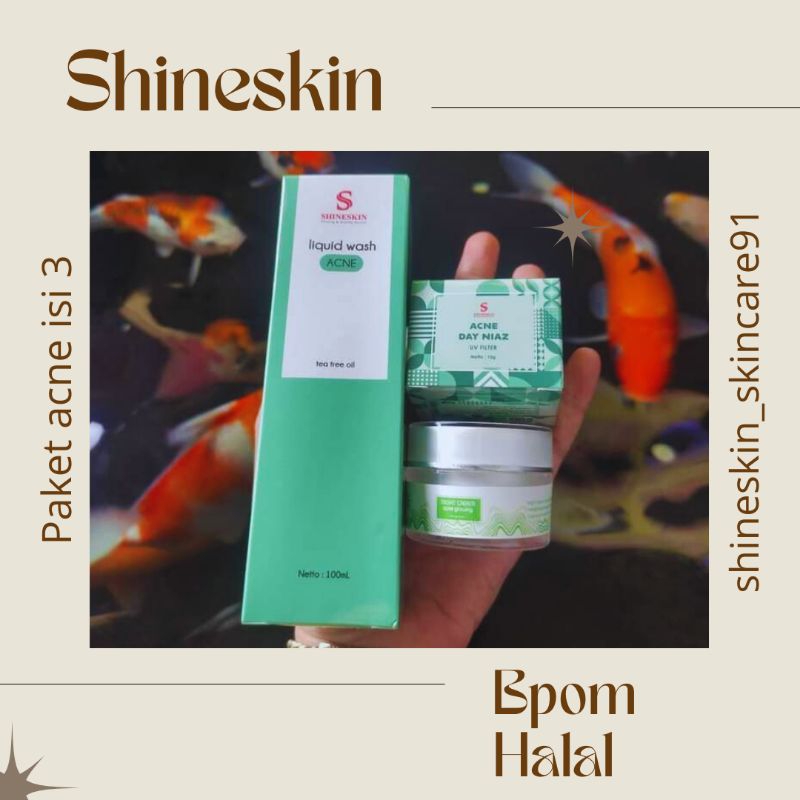 SHINESKIN ORIGINAL PAKET LANJUTAN ACNE WHITE GLOW ISI 3