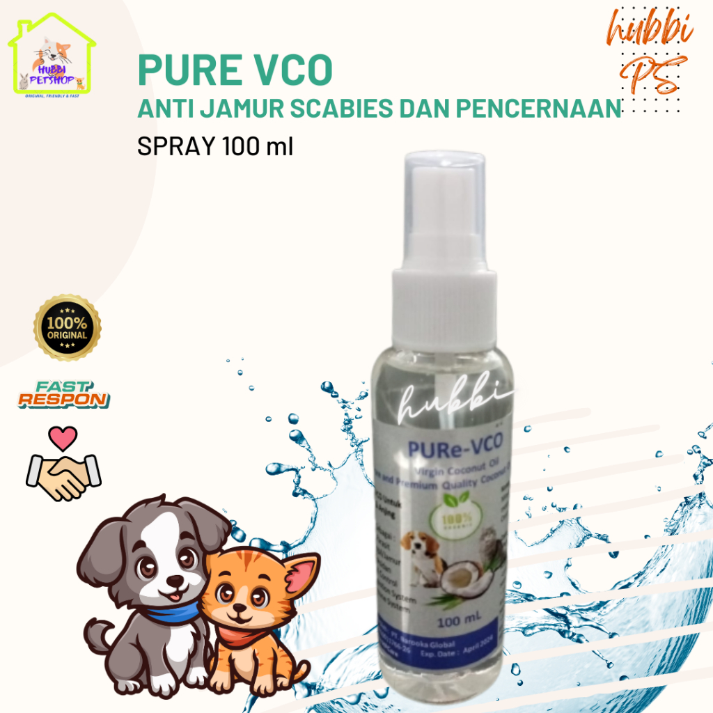 VCO KUCING SPRAY 100ml - Obat Jamur Scabies Untuk Kucing Anjing Minyak VCO Virgin Coconut Oil