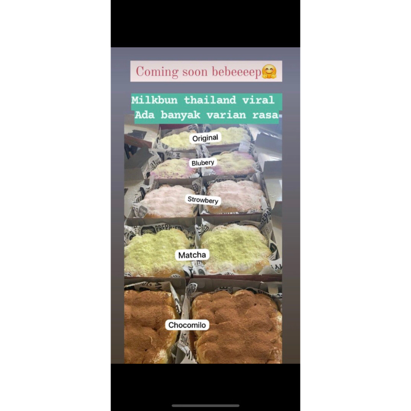 

Ready Millk Bun, setiap harii!