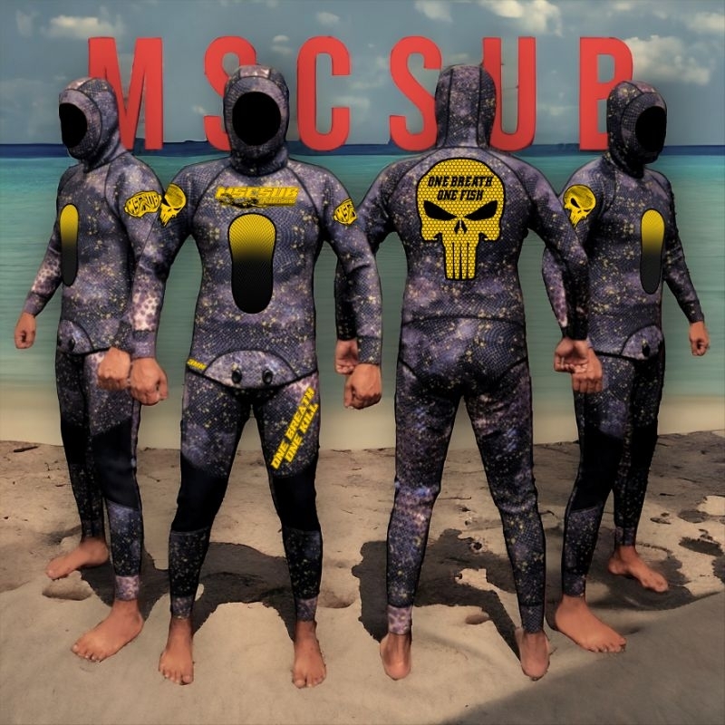WETSUIT MSCSUB FOR DIVING FREEDIVING & SPEARFISHING. BUKAN CRESSI, EPSEALON, BEUCHAT, OMER, SALVIMAR