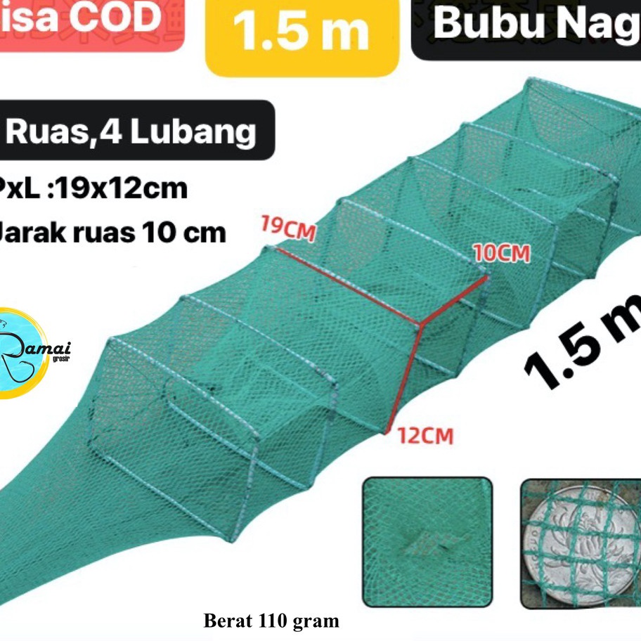 Hemat Besar Kualitas Tetap Utama BUBU NAGA 15M DAN 25M PERANGKAP IKAN UDANG LOBSTER BISA BAYAR DI TE