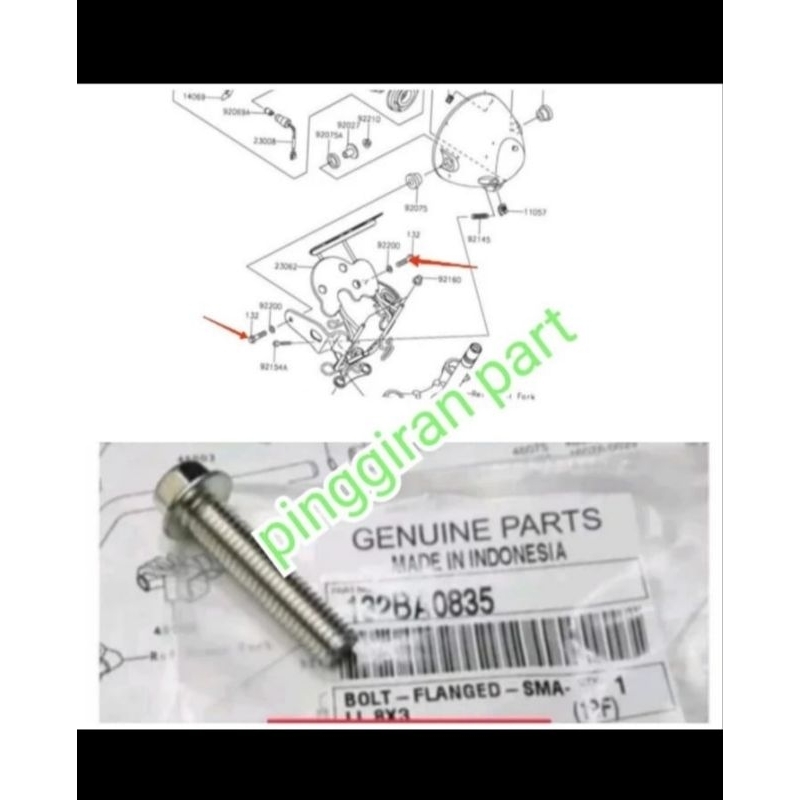 baut breket dudukan lampu depan W175 original