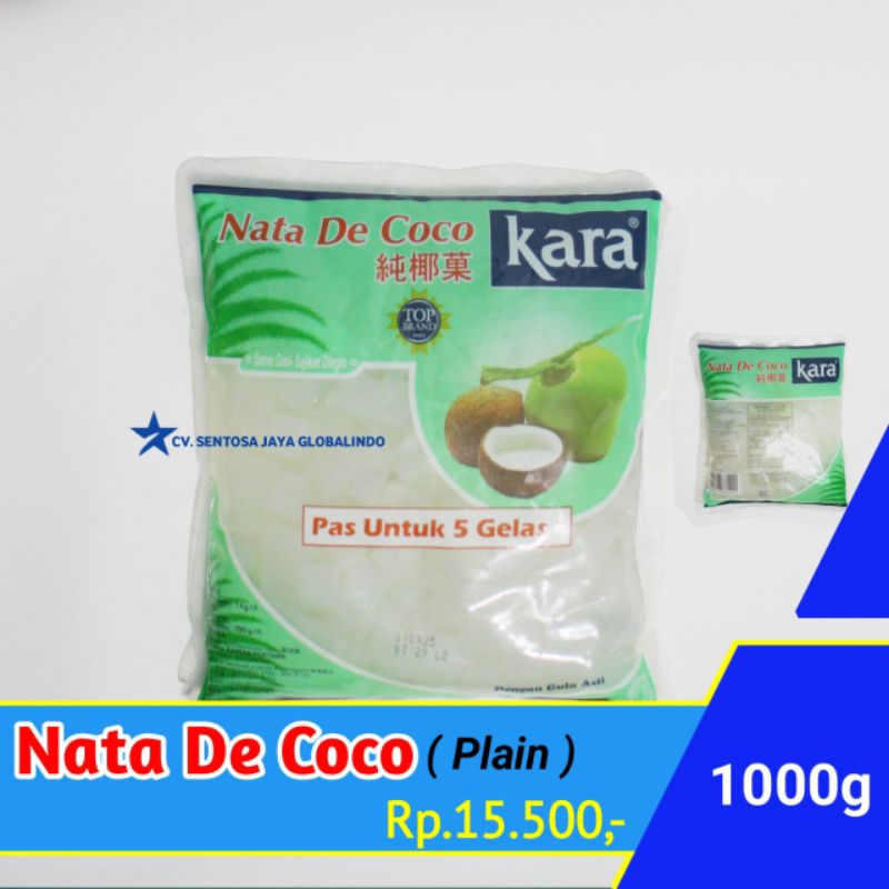 

Nata De Coco Kara Plain / Slices 1000gr