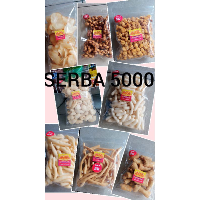 

JAJANAN ASIN GURIH SERBA LIMA RIBU/SNACK SERBA 5000/JAJANAN VIRAL SERBA 5000