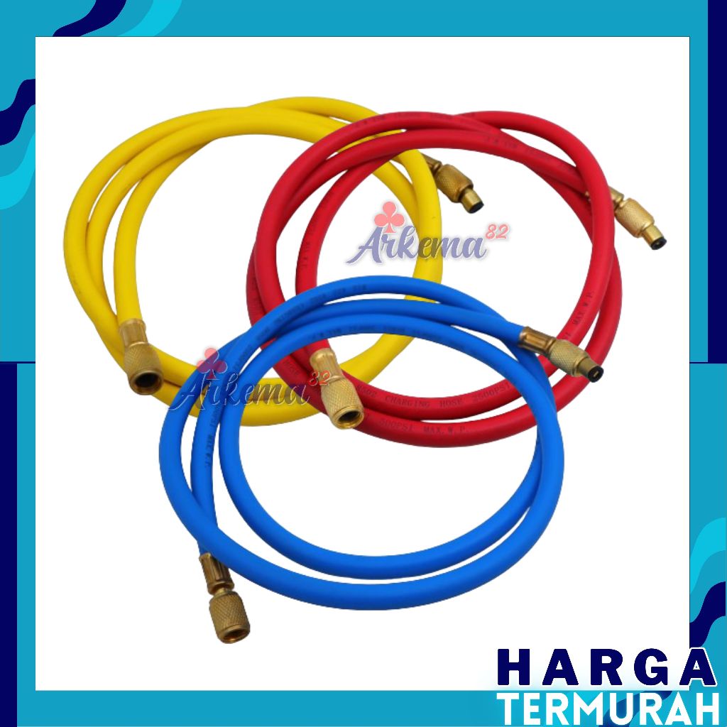 [ SATUAN ] SELANG MANIFOLD | SELANG MANIFOLD R22 R134 R502 1.5METER | SELANG ANALIZER | SELANG ANALI