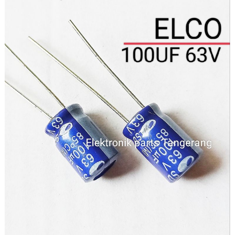KAPASITOR ELCO 100UF 63V ELCO 100 UF 63V ELCO 63V 100UF ELCO CAPACITOR ELCO 100UF 63V