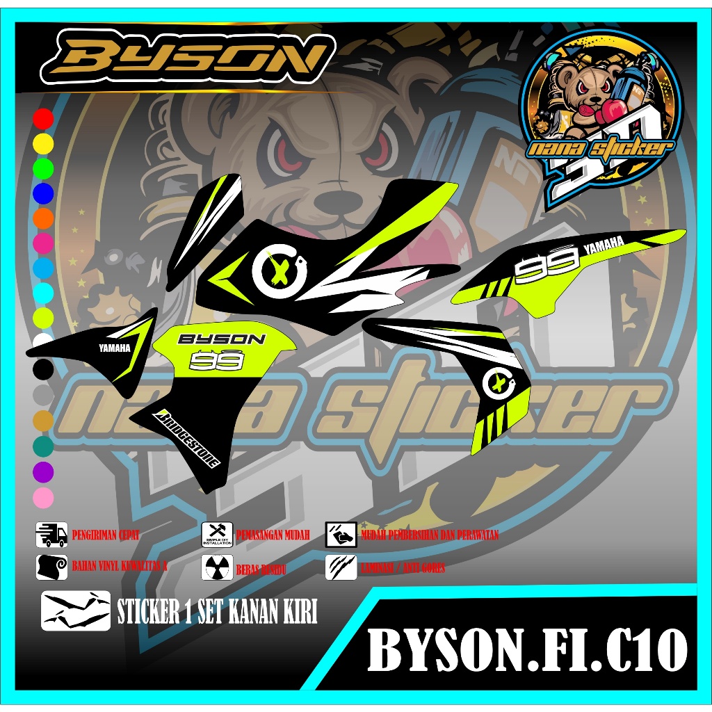 (COD)STRIPING STICKER BYSON FI STIKER BYSON FI NEW STICKER LIS LIST BYSON FI CODE C10