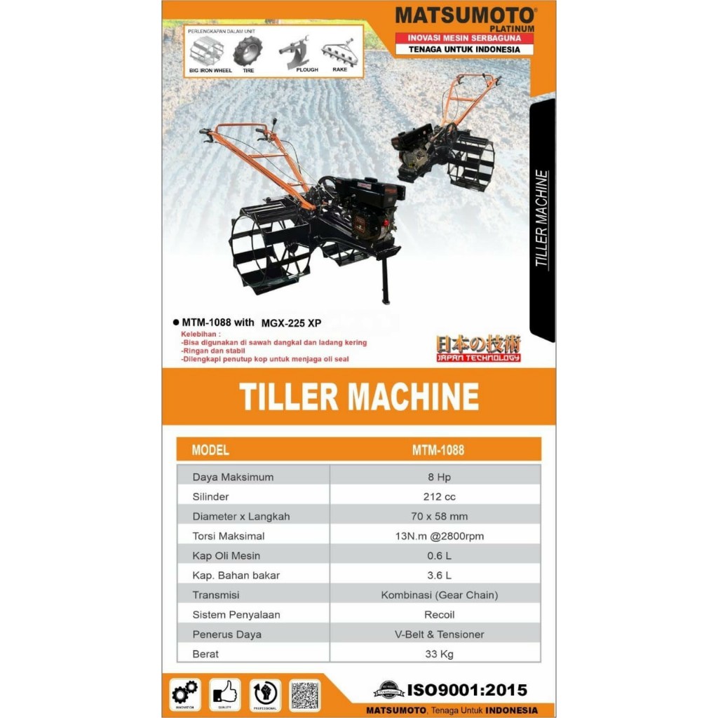 Mesin Traktor Matsumoto MTM-1088