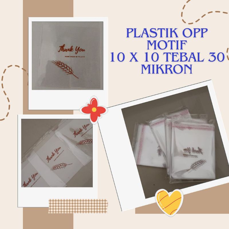 Plastik OPP Motif 10x10 tebal 30 mikron
