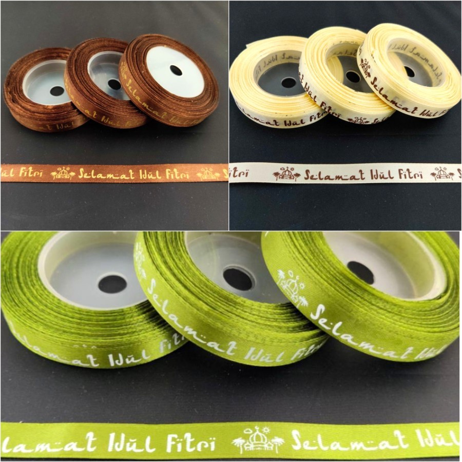 

Pita Sablon Idul Fitri Pita Lebaran Hampers Lebar 2 Cm