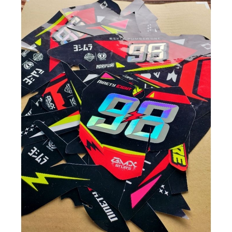 DECAL CUSTOME KLX GORDON CUTTING HOLOGRAM PELANGI