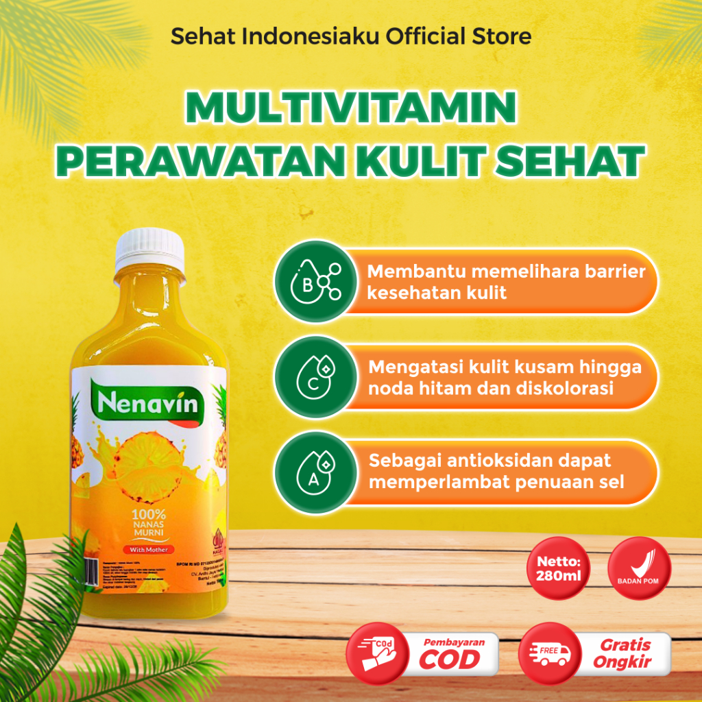 

NENAVIN Cuka Nanas Vinegar With Mother Gula Darah
