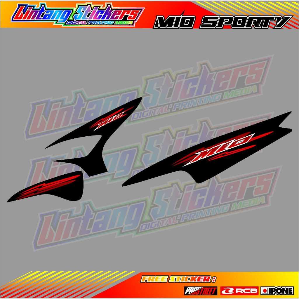 STRIPING VARIASI MOTOR YAMAHA MIO SPORTY / STICKER LIST VARIASI MIO SPORTY
