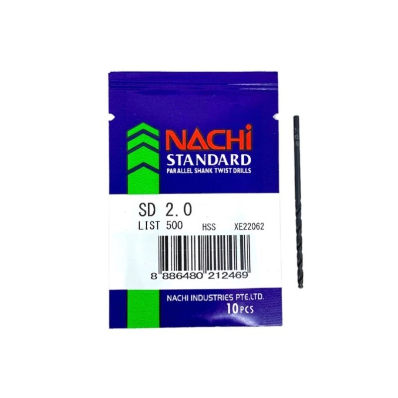 Bor Drill Nachi 2MM HSS NACHI Mata Bor Besi 2.0 mm hss nachi