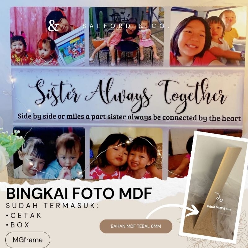 CETAK PHOTO BIODATA BAYI + BINGKAI KAYU MDF TEBAL