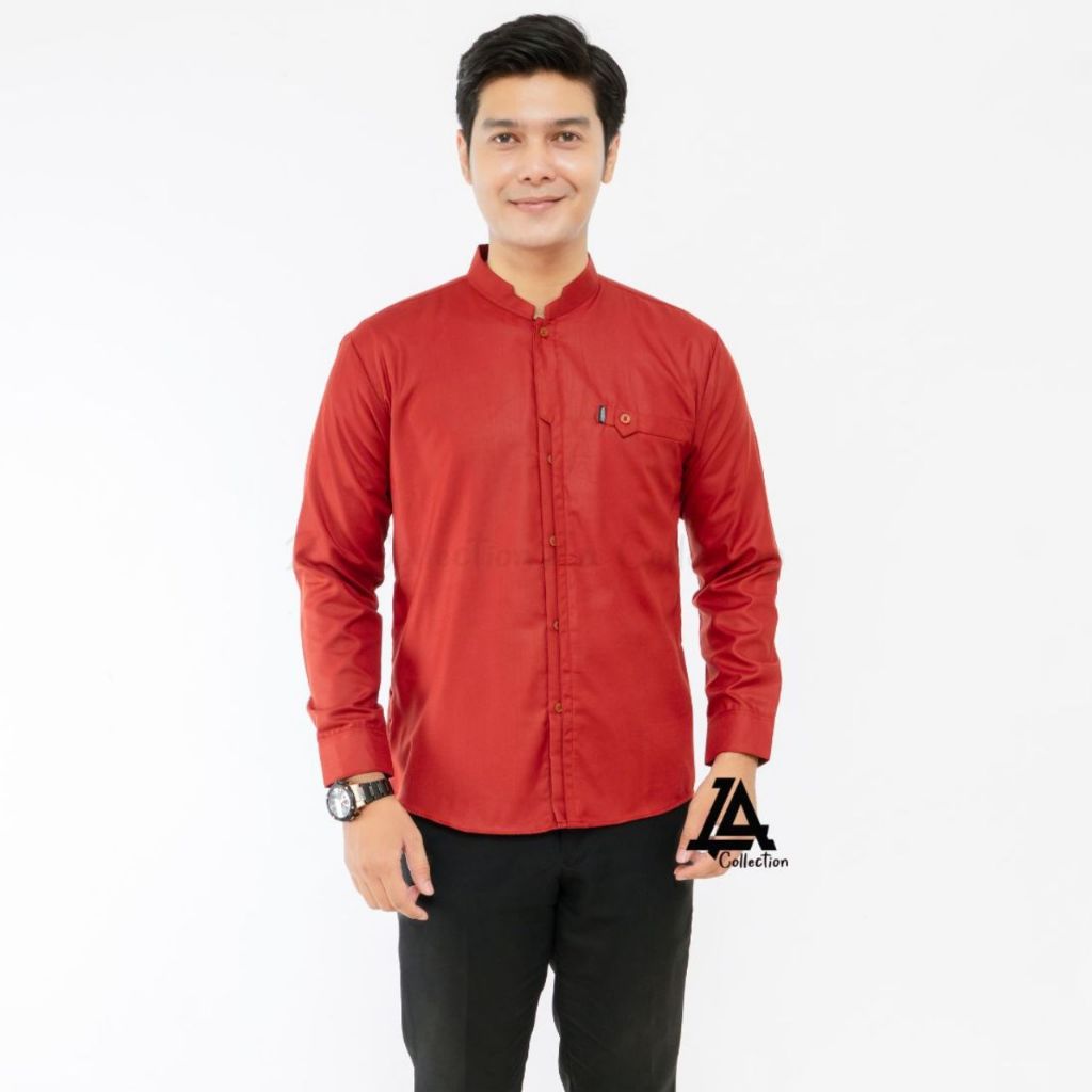 Baju Koko Premium Terbaru 2024  Habaib Habib  Polos Lengan Panjang Baju Taqwa Pria Dewasa Motif Albi