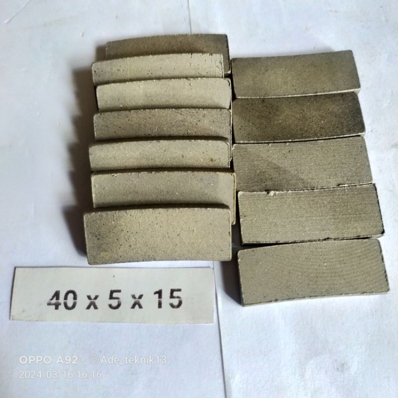 Diamond Segmen coring 40*5*15.Segment mata gergaji batu alam mata bor sumur.Segmen Mata Bor Sumur kh