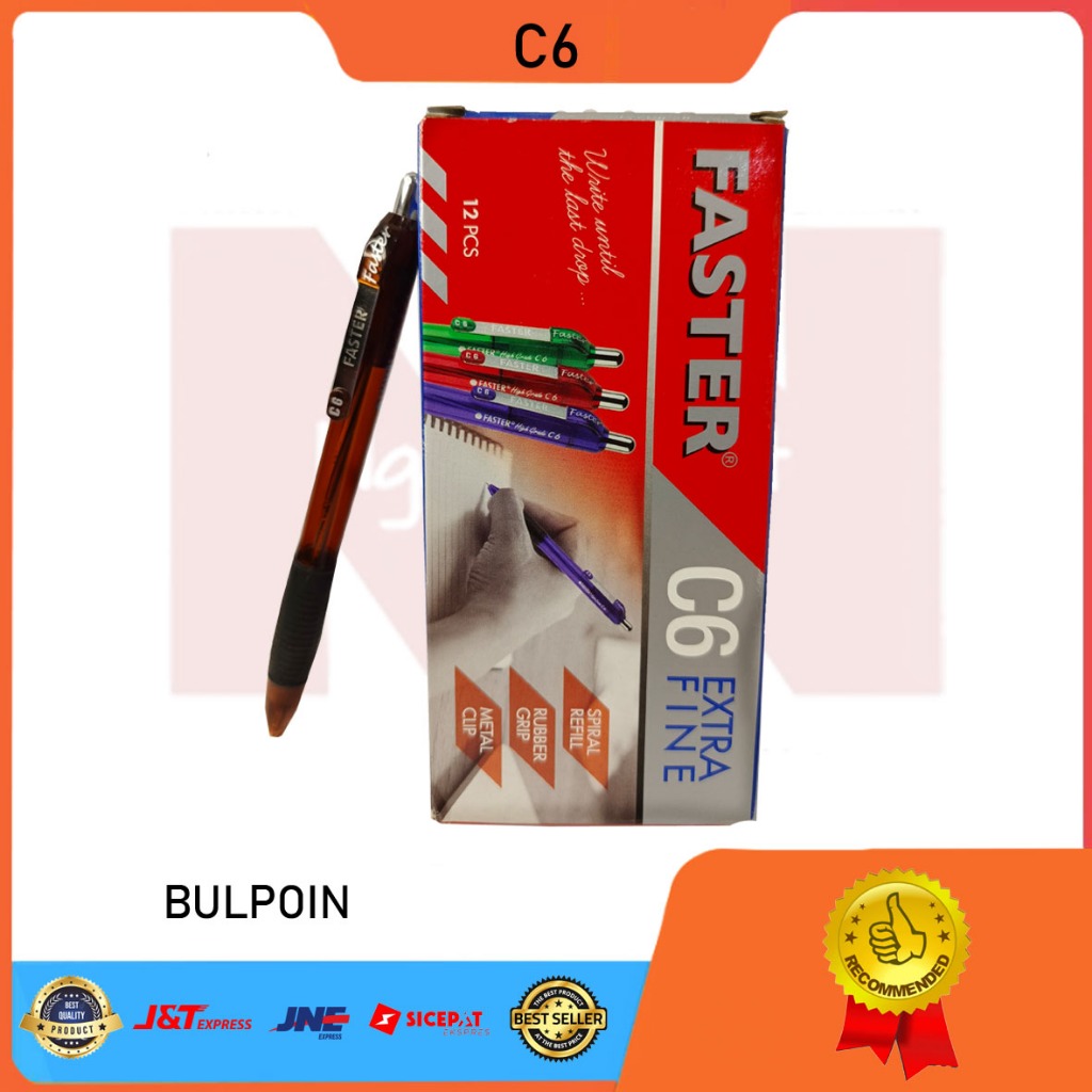 

BOLPOIN FASTER C6 BULPEN PULPEN PENA BALPOINT STATIONARY STATIONERY ALAT TULIS SEKOLAH KANTOR ATK MURAH