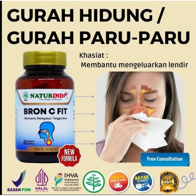 

BRON C FIT Merawat Kesehatan Paru-paru & System Pernapasan. Meringkan Gejala : batuk, pilek, sesak napas, atshma, bronchitis, sinusitis, rhinitis dll