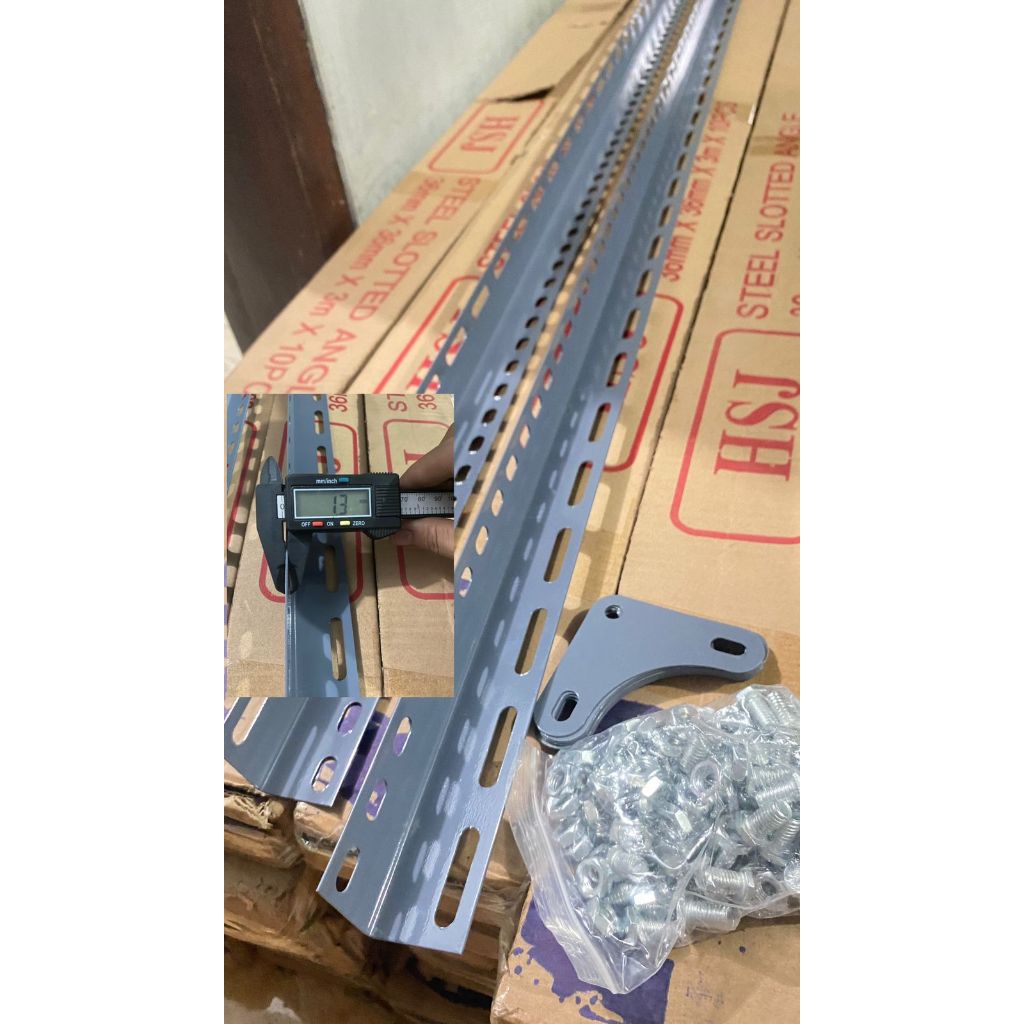 SIKU LUBANG TEBAL /BESI SIKU LUBANG ABU BESI SIKU LUBANG TEBAL HSJ ABU HSJ 1,3mm
