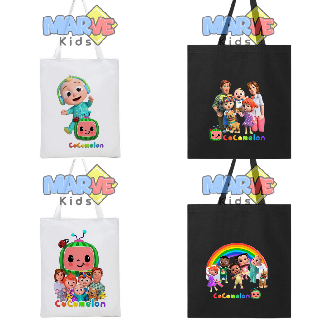Totebag Tote Bag Goodiebag Cocomelon Goodie Bag Souvenir Tangan Ulang Tahun Ultah Bingksan Kado
