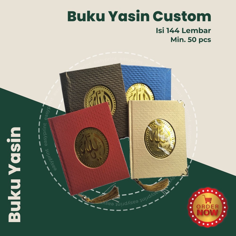 Yasin dan Tahlil Hardcover Bludru Embosse / Buku Yasin Tahli Custom