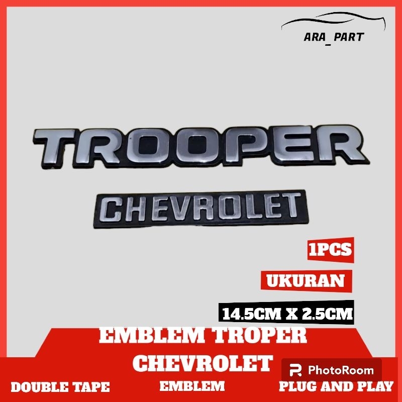 EMBLEM ATAU LOGO CHEVROLET/EMBLEM LOGO TROOPER/EMBLEM MOBIL CHEVROLET