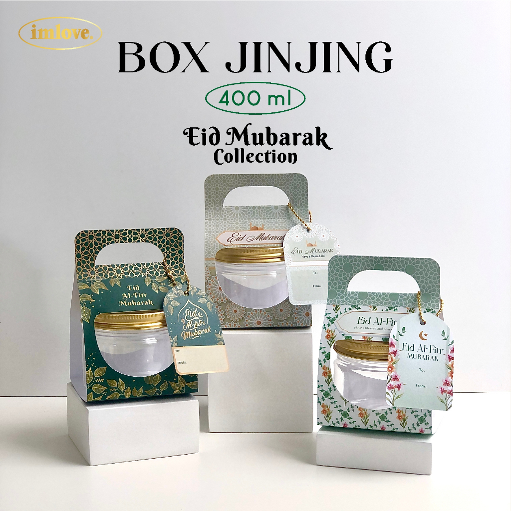 

[10 SET] Box Jar 400 ml Box Jinjing Idul Fitri Lebaran Eid Mubarak Toples Tabung Kue Kering Hampers Souvenir