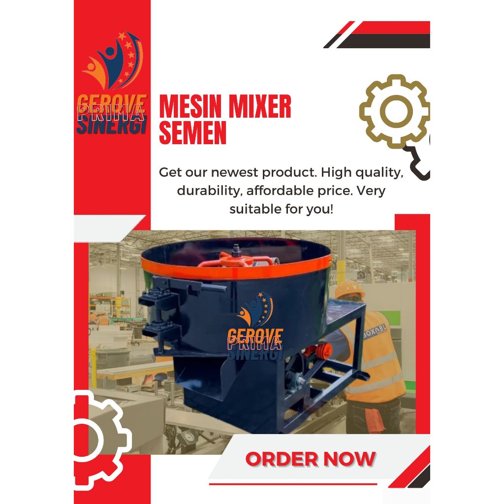 Mixer Adukan Semen untuk Pembuatan Beton/Batako/Paving Block dll