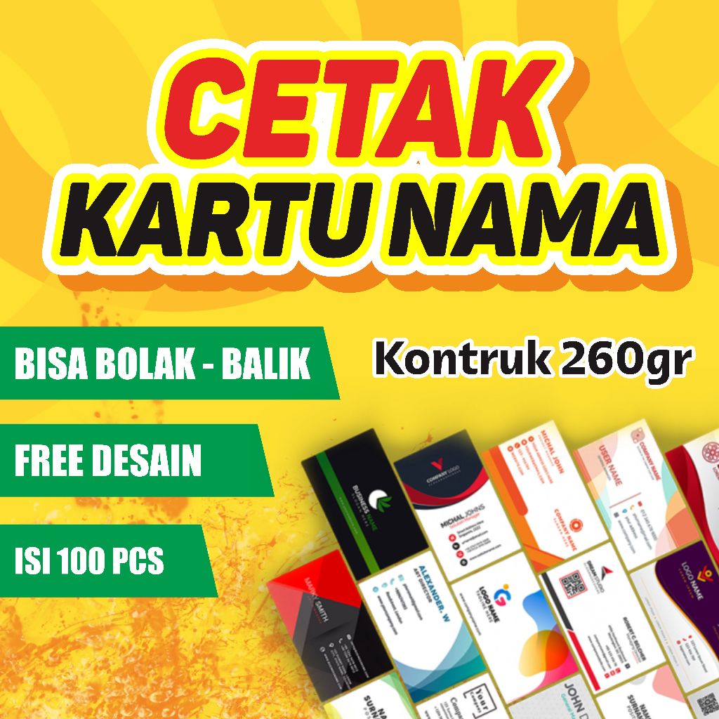 

Kartu Nama Kustom Free Desain Murah