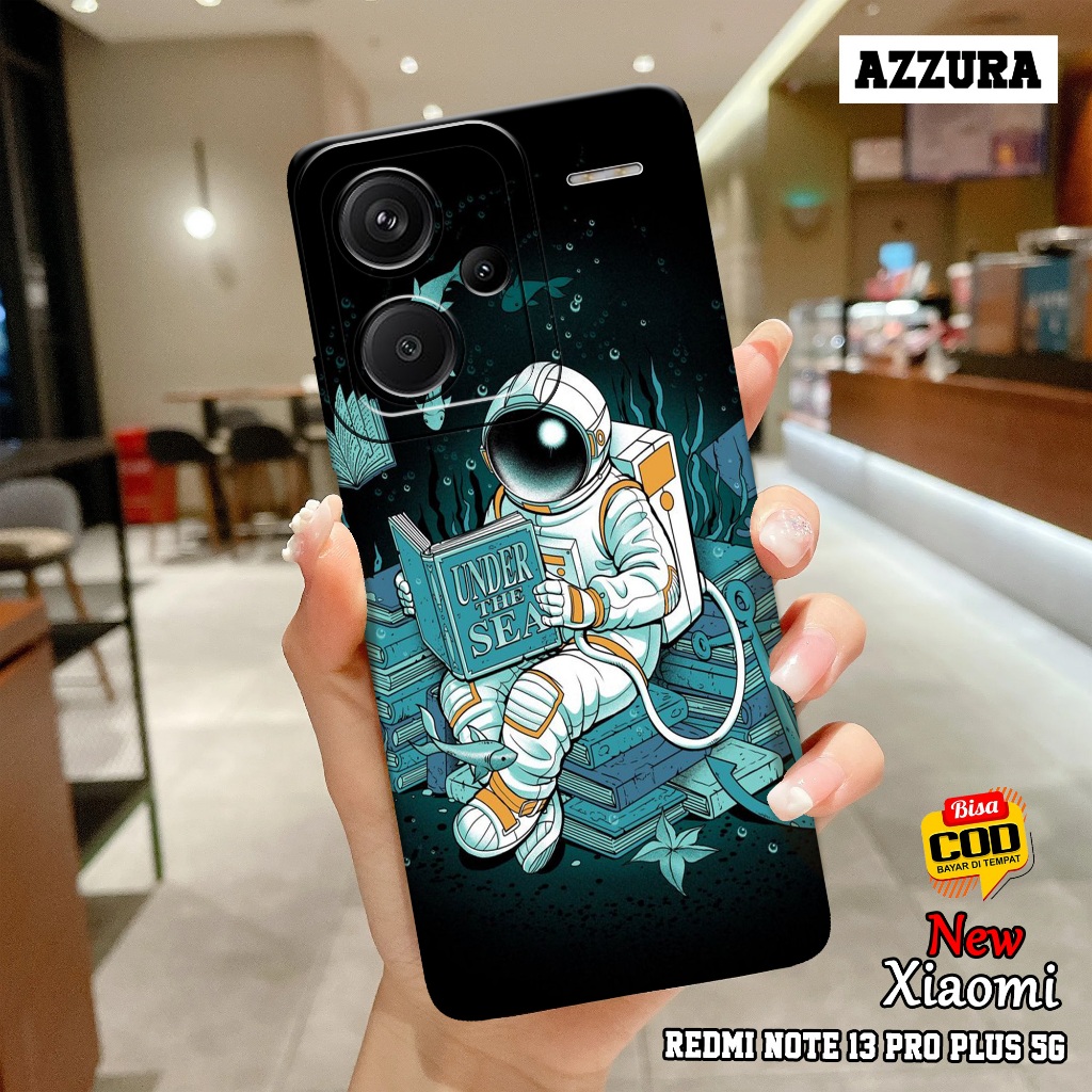 AZZURA - Case Xiaomi Redmi Note 13 Pro Plus 5G 2024 Terbaru - Fashion Case Astronot - Casing Hp Xiao