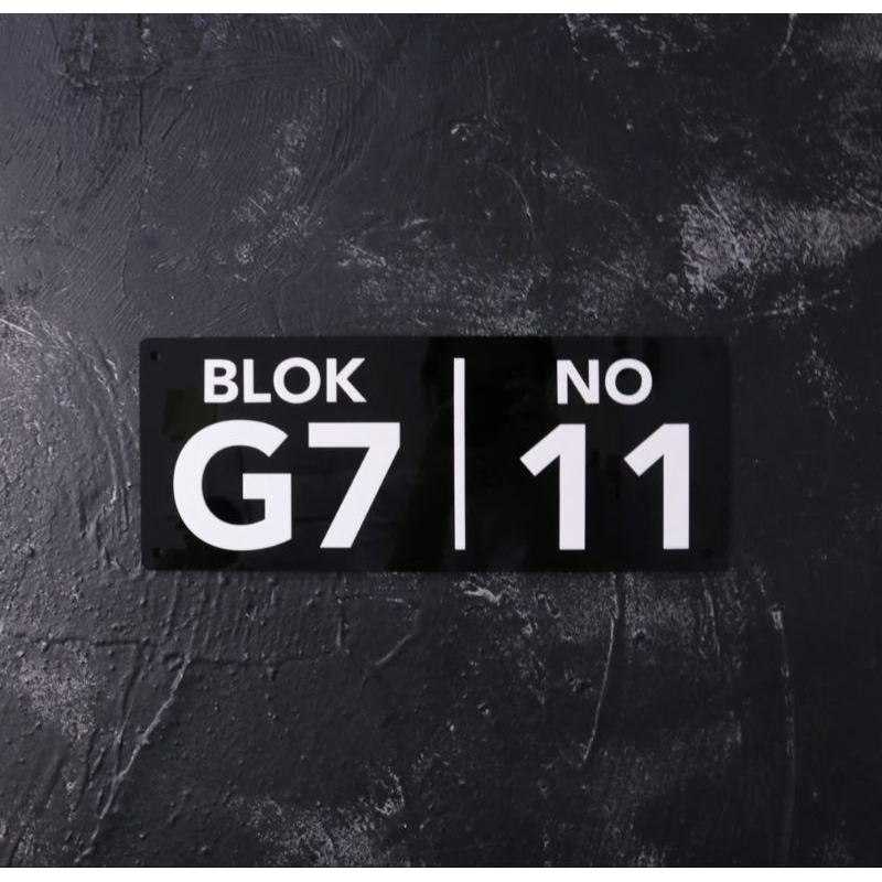 Akrilik Nomor Rumah Timbul Keren/Akrilik Nomor Rumah Timbul