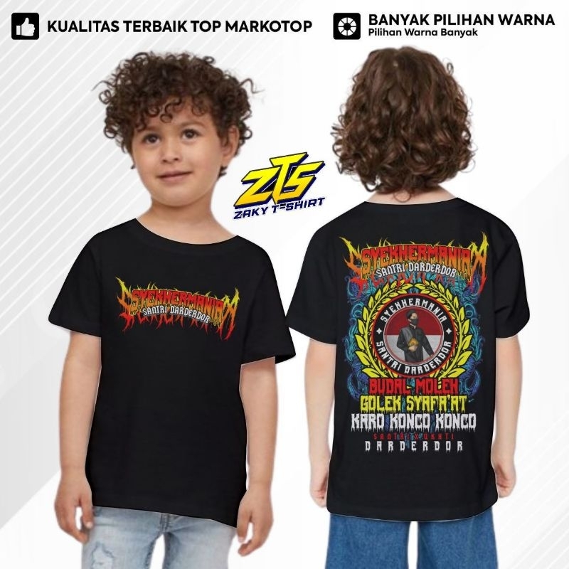 Kaos Santri .Kaos Syekermania Anak.Kaos Syekermania Junior.Kaos Habib syekh Santri Darderdor