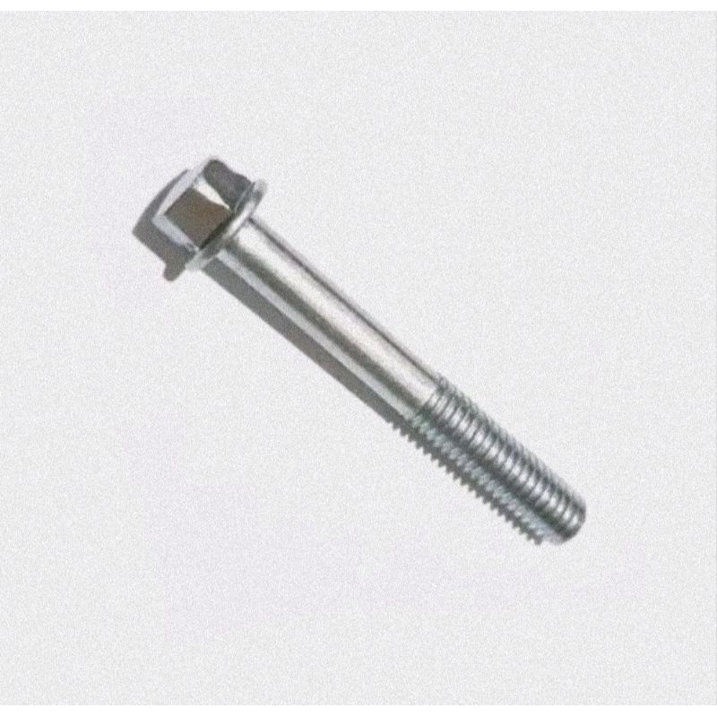 Baut Flange M6×45 Kunci 8 Putih / Baut Mesin M6×45 Kunci 8 Putih