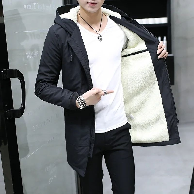 jaket casual kekinian SHERPA/ jaket pria korean style/ jaket sherpa/ long coat pria korea