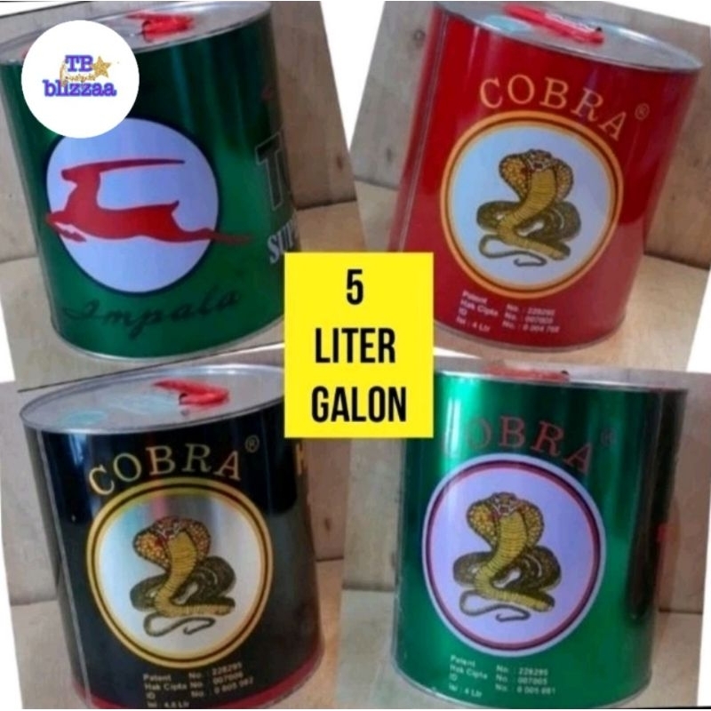 Thinner Impala 5 ltr Thiner Cobra Merah Thiner Cobra Hijau Tiner Cobra Hitam Galon Tiner ND 5ltr GLN