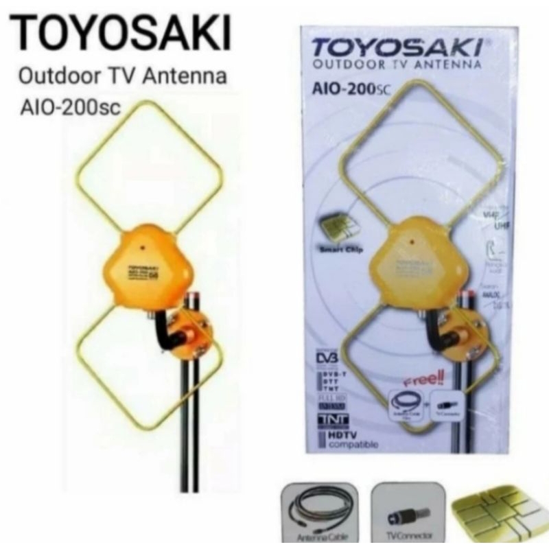 Antena TV Digital Plus Booster Indoor  Outdoor TOYOSAKI AIO200