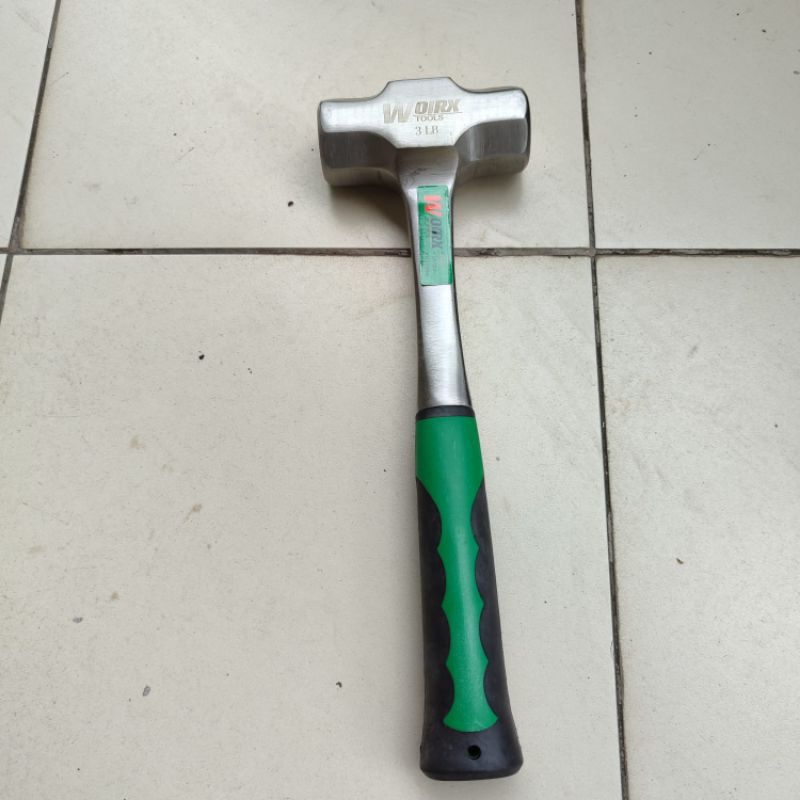 Palu batu besi 1.5kg 3 LB palu bodem gagang besi  Merk WOIRX