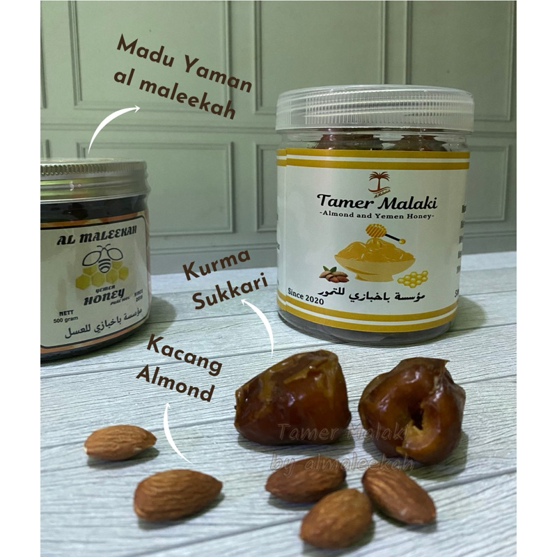 

Tamer Malaki Kurma isi Almond tuang Madu Yaman