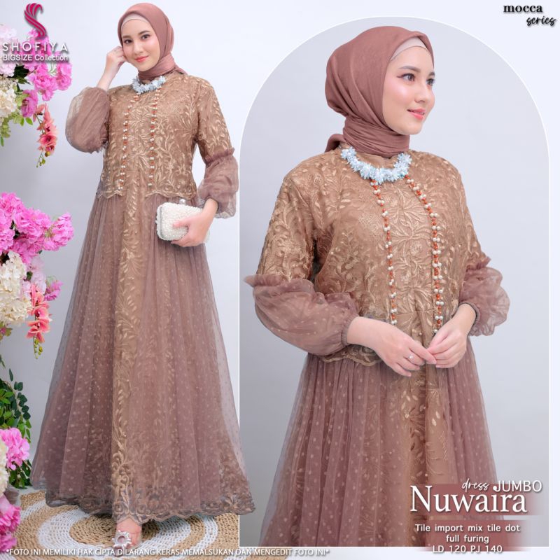 dres bruklat gamis wanita ld120 nuwaira dres fab tile import mix tile dot