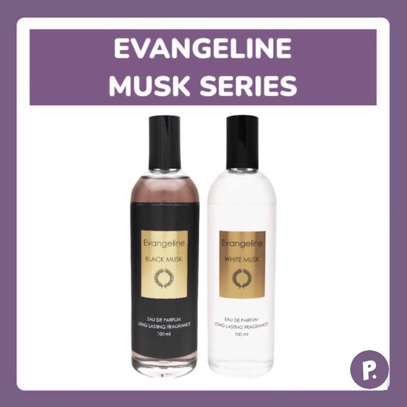 EVANGELINE PARFUM - MUSK SERIES - 100ml - NEW - PARFUM UNISEX - BLACK WHITE PINK BLUE VIOLET RED MUS