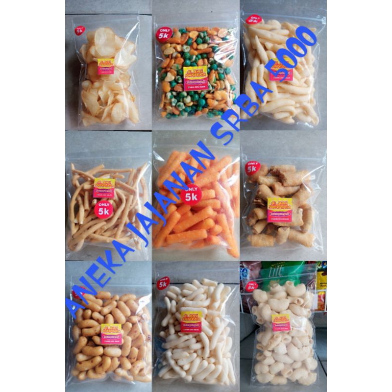 

ANEKA SNACK SERBA 5000/JAJANAN 5000/SNACK/BISA COD/JAJANAN MURAH/VIRAL
