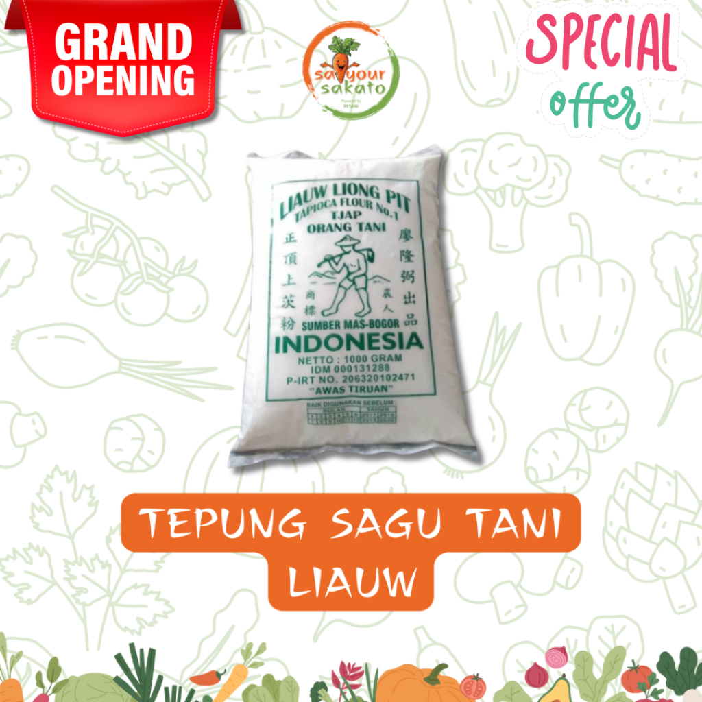 

Tepung Tapioka Sagu Tani Liauw Liong Pit 1kg Saiyour Sakato